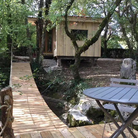 Cabane Lodge Avec Spa Privatif Livernon Exterior foto